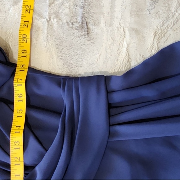 Chic Off-Shoulder Navy Dress - Picture 9 of 13